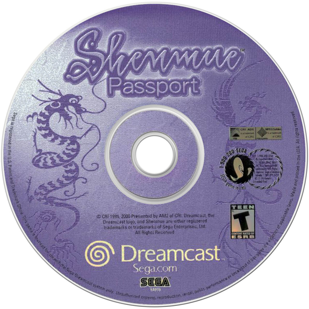 Лицензионный диск Shenmue для Dreamcast